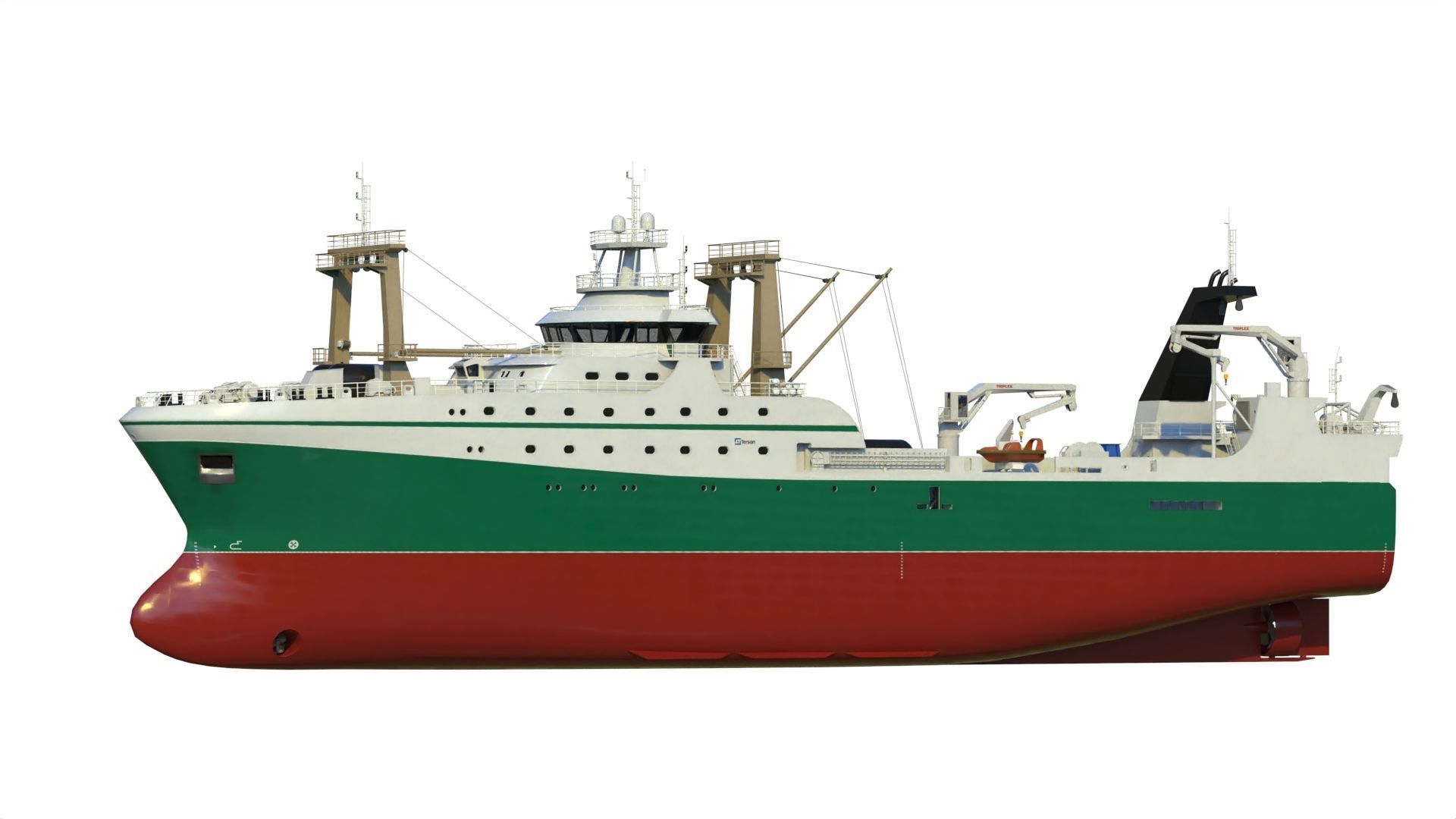 Fishing trawler 3D model_12