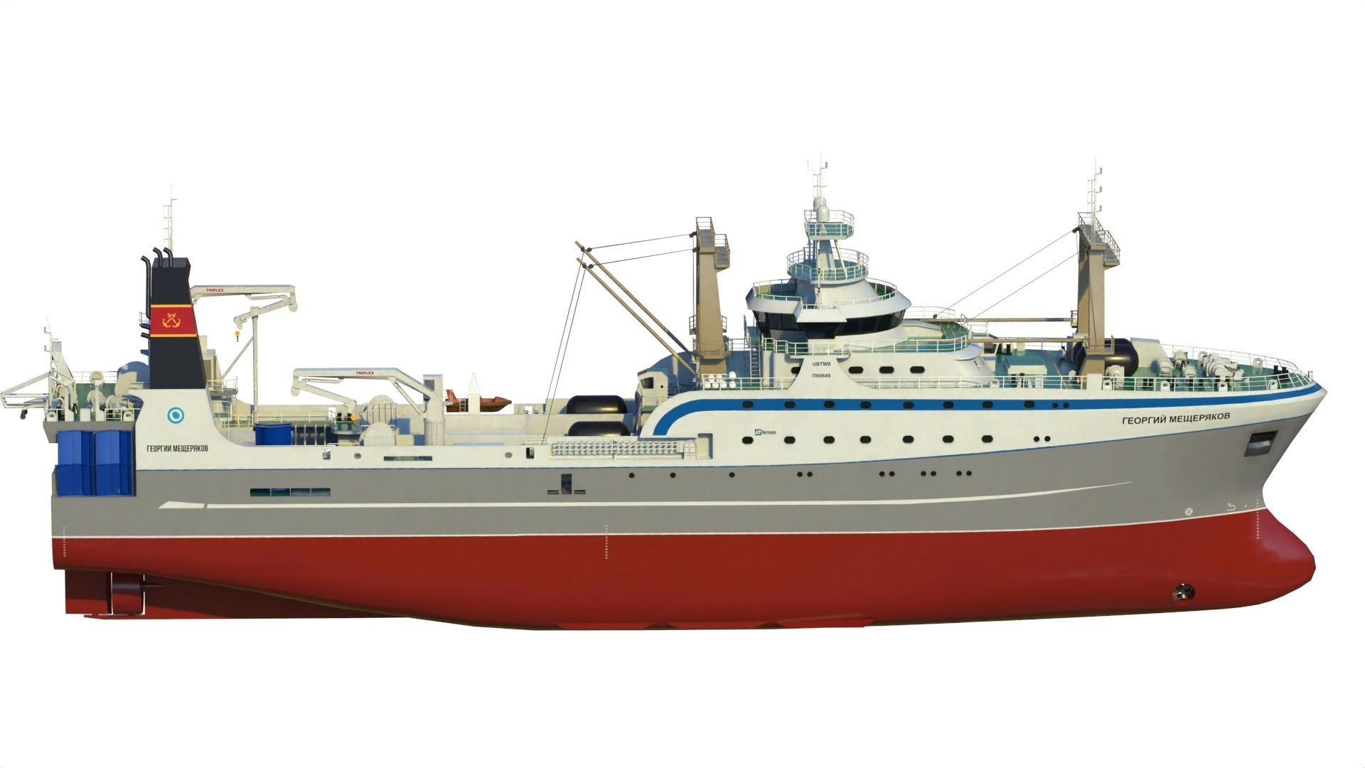 Fishing trawler 3D model_6