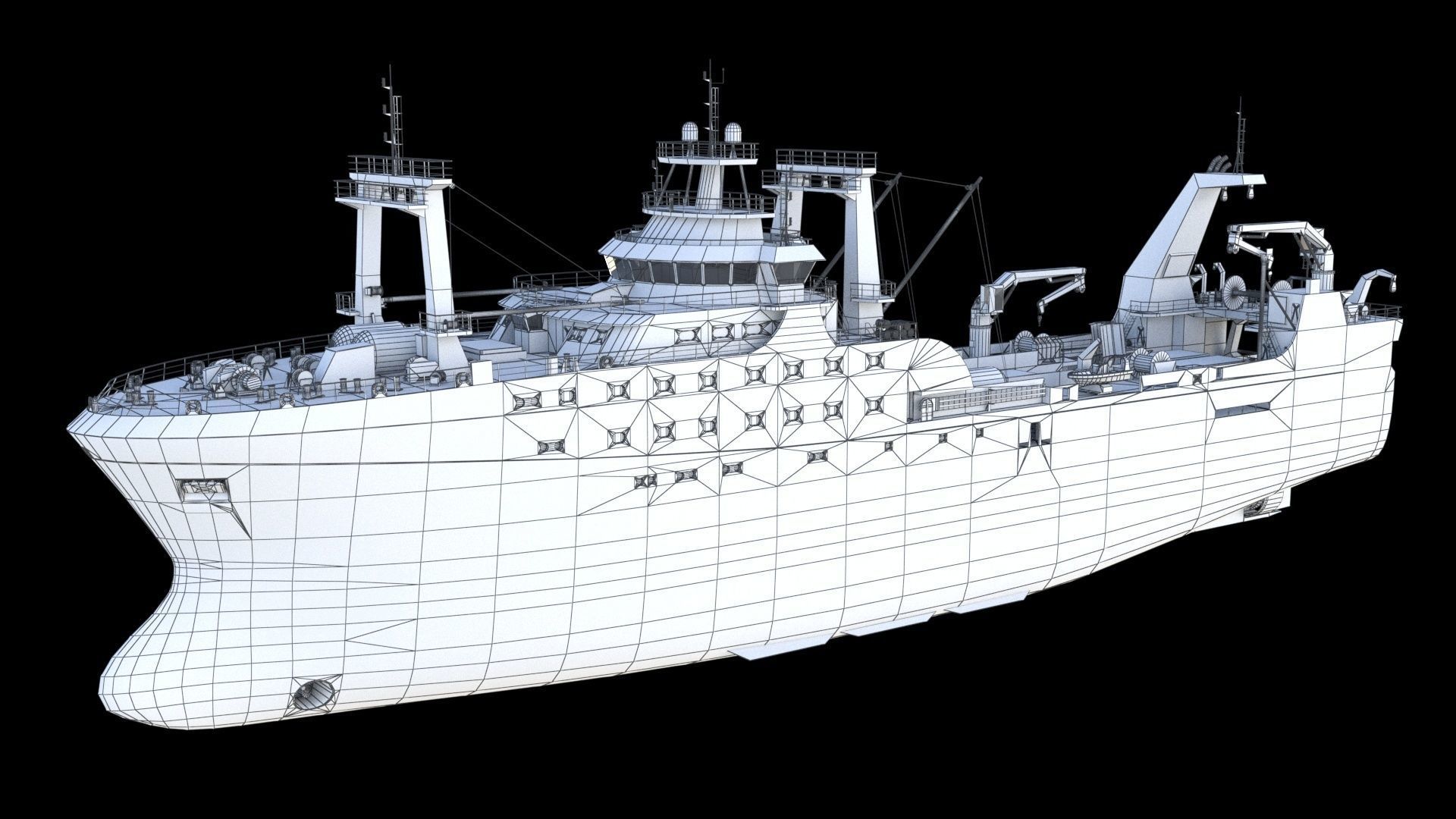 Fishing trawler 3D model_29