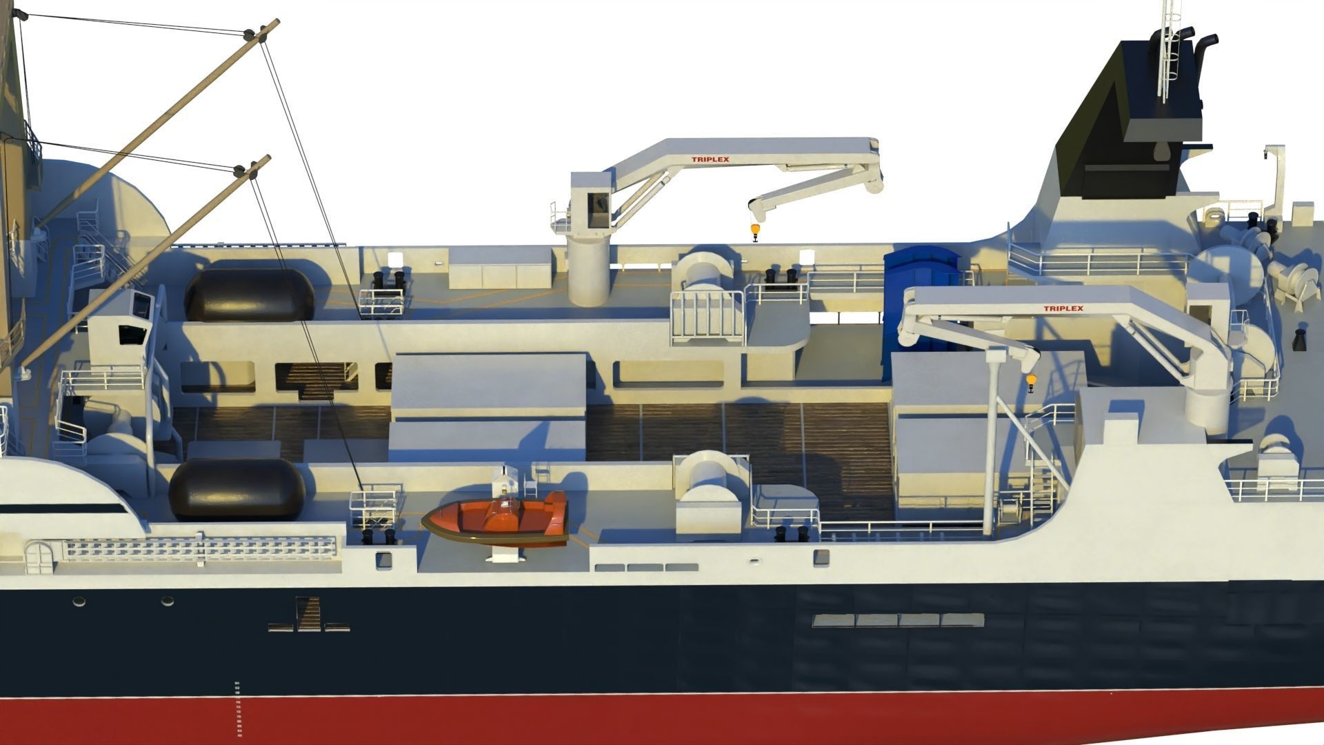 Fishing trawler 3D model_7