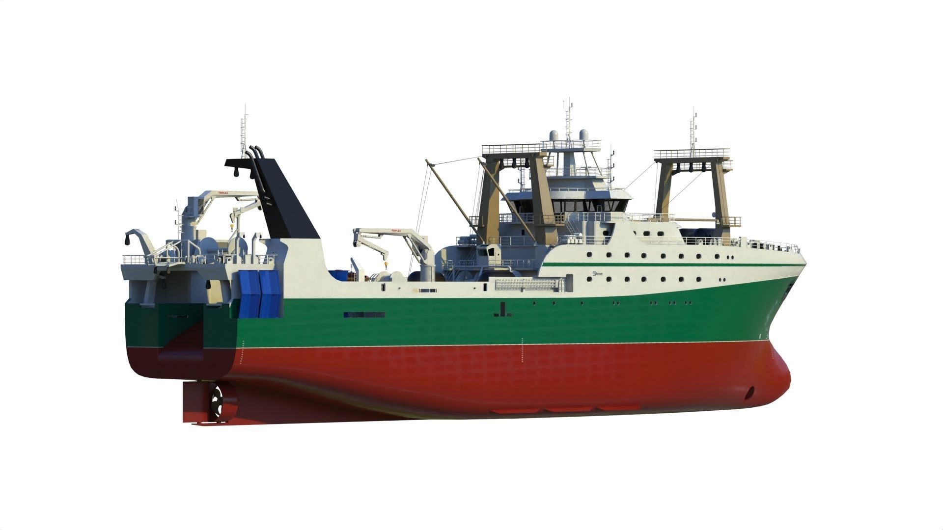 Fishing trawler 3D model_14