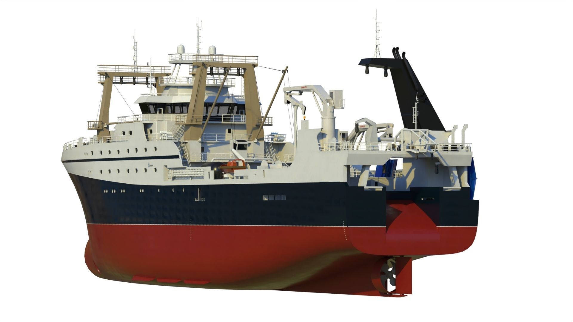 Fishing trawler 3D model_22