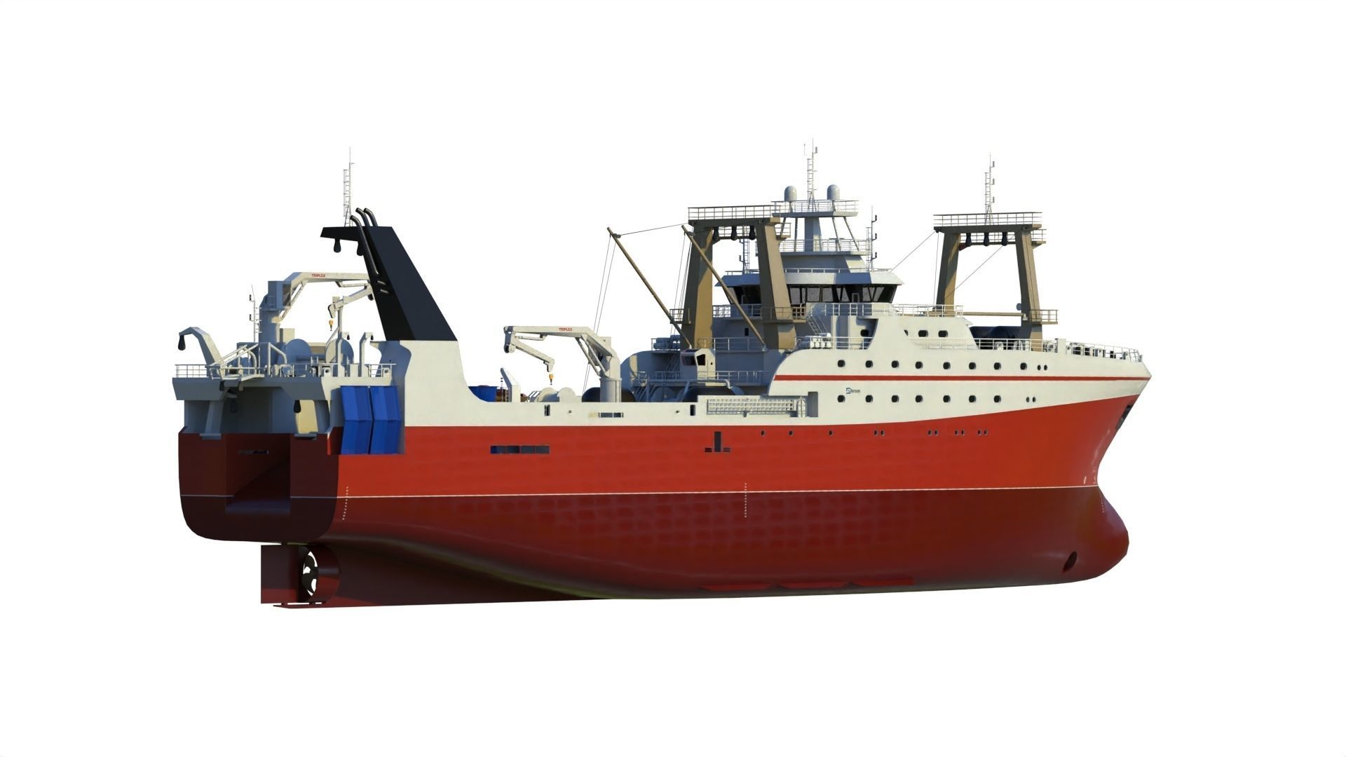 Fishing trawler 3D model_15
