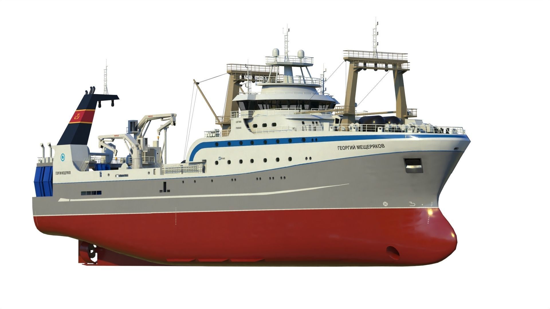 Fishing trawler 3D model_5