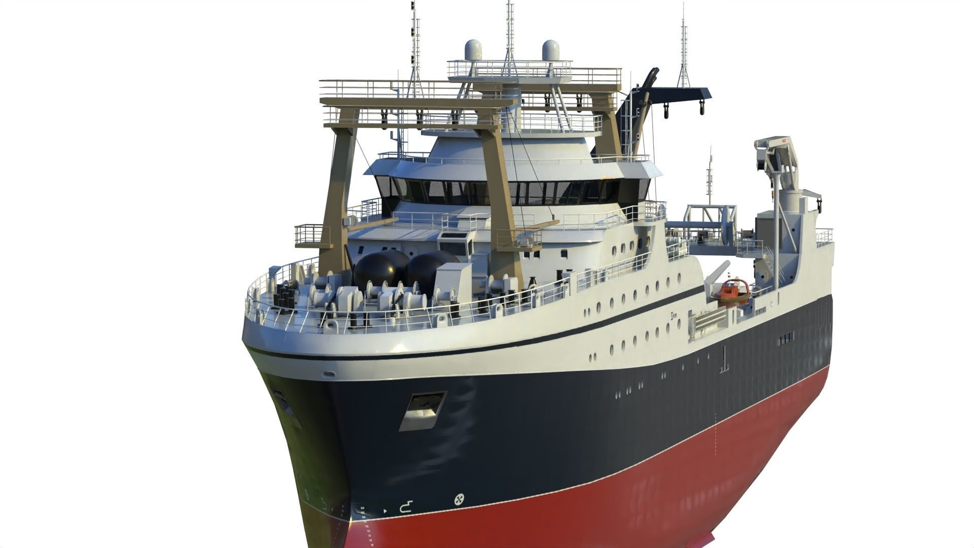 Fishing trawler 3D model_8