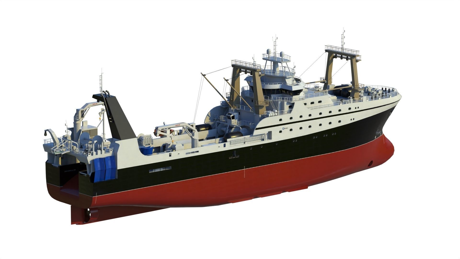 Fishing trawler 3D model_9