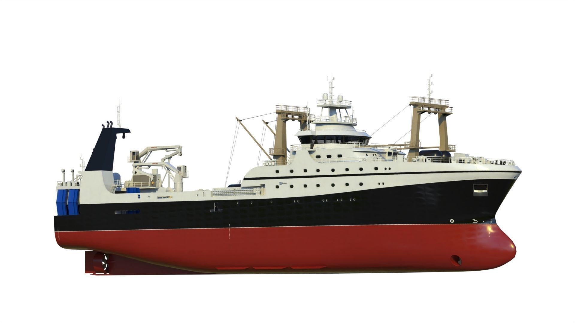 Fishing trawler 3D model_4