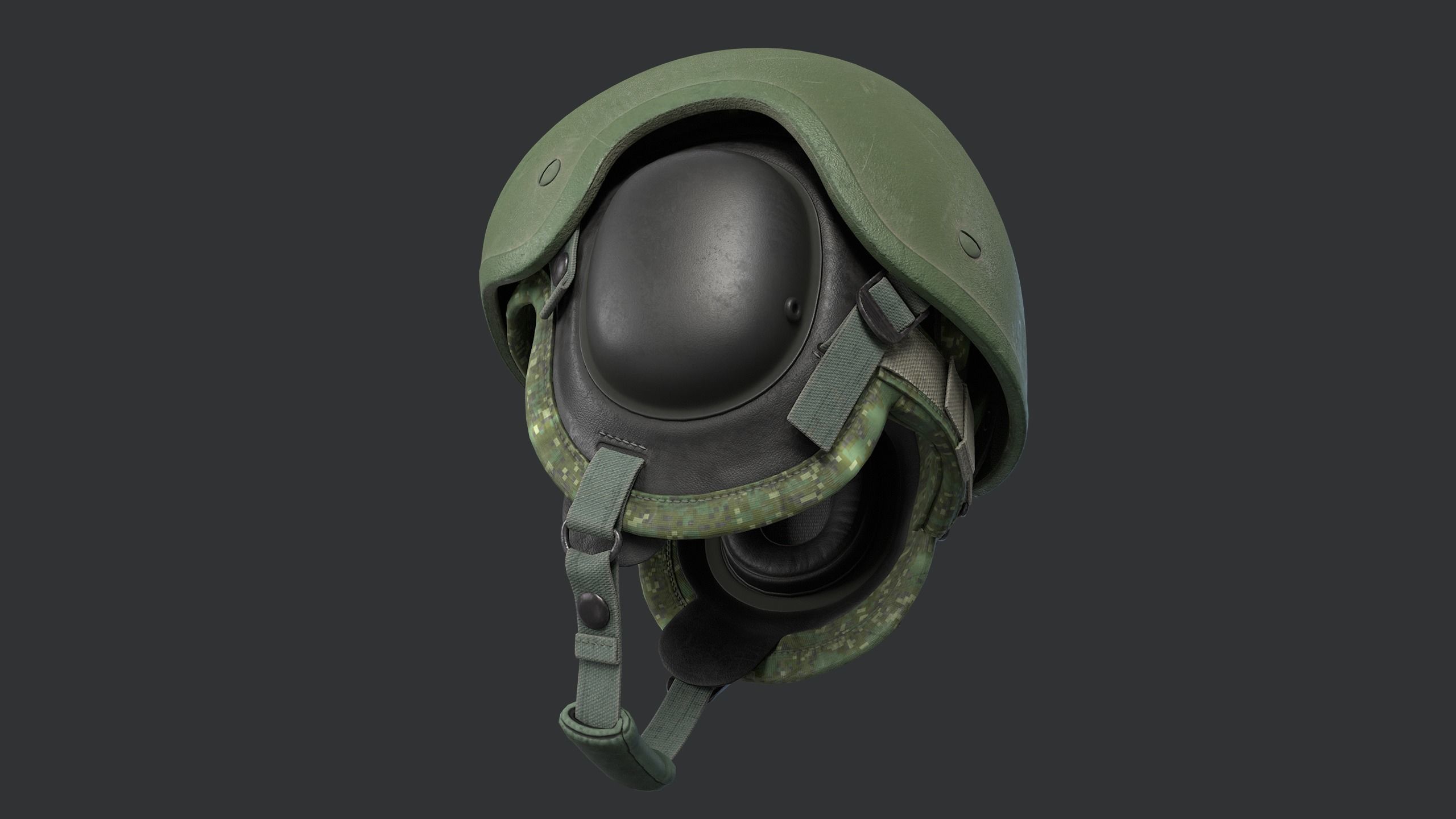 Tankman Helmet 6B48-2 Low-poly 3D model_5