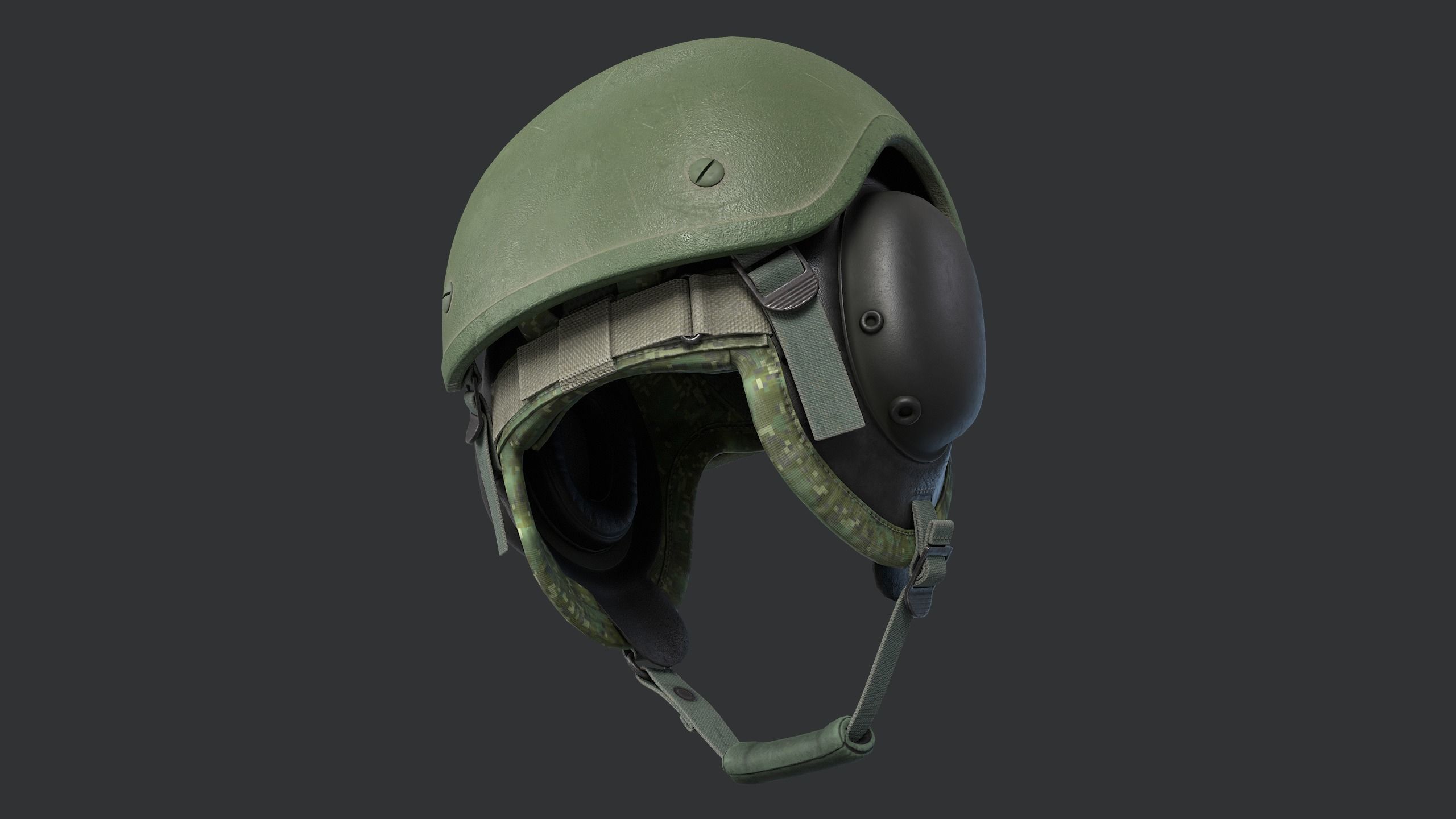 Tankman Helmet 6B48-2 Low-poly 3D model_4