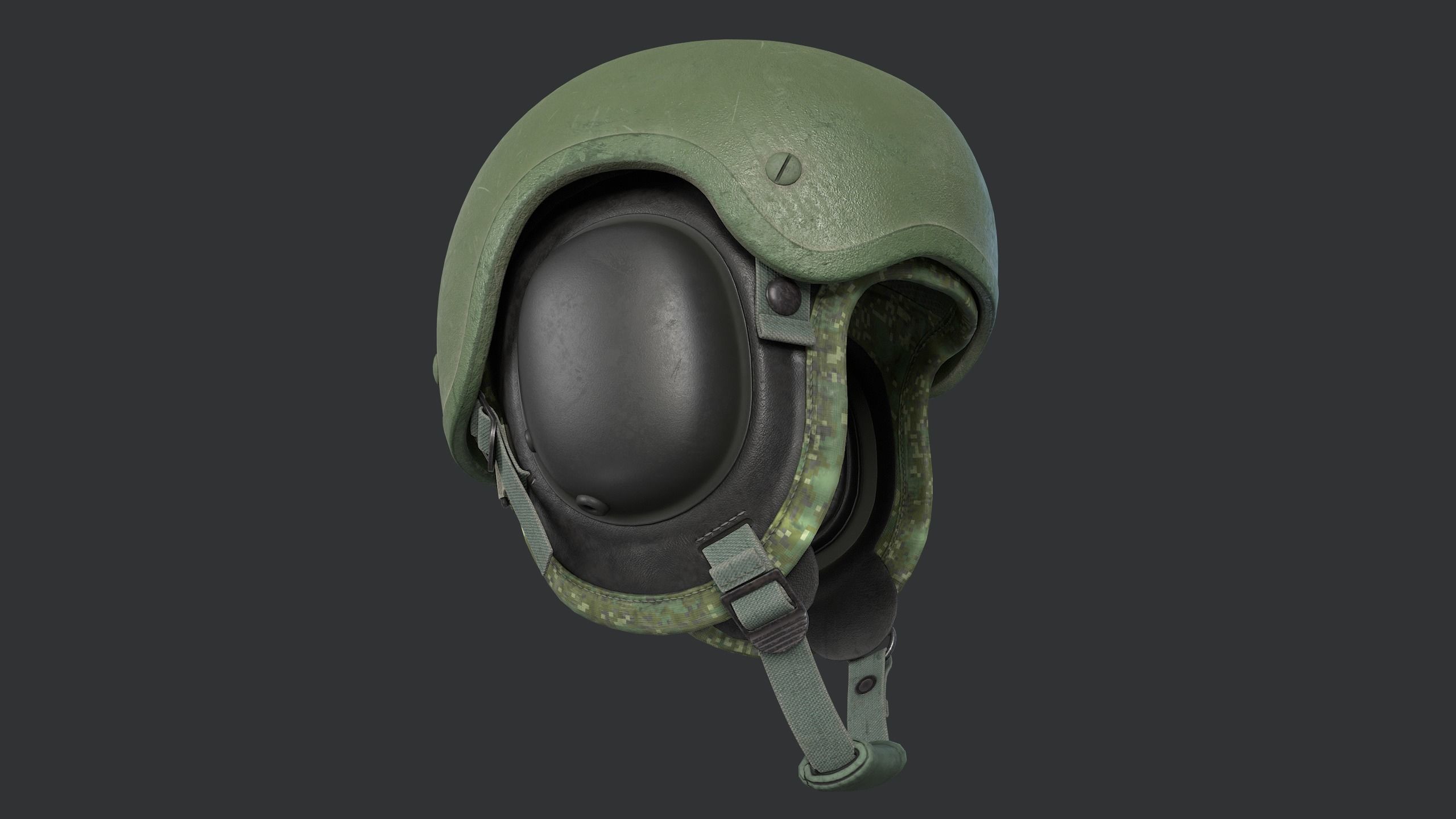 Tankman Helmet 6B48-2 Low-poly 3D model_3