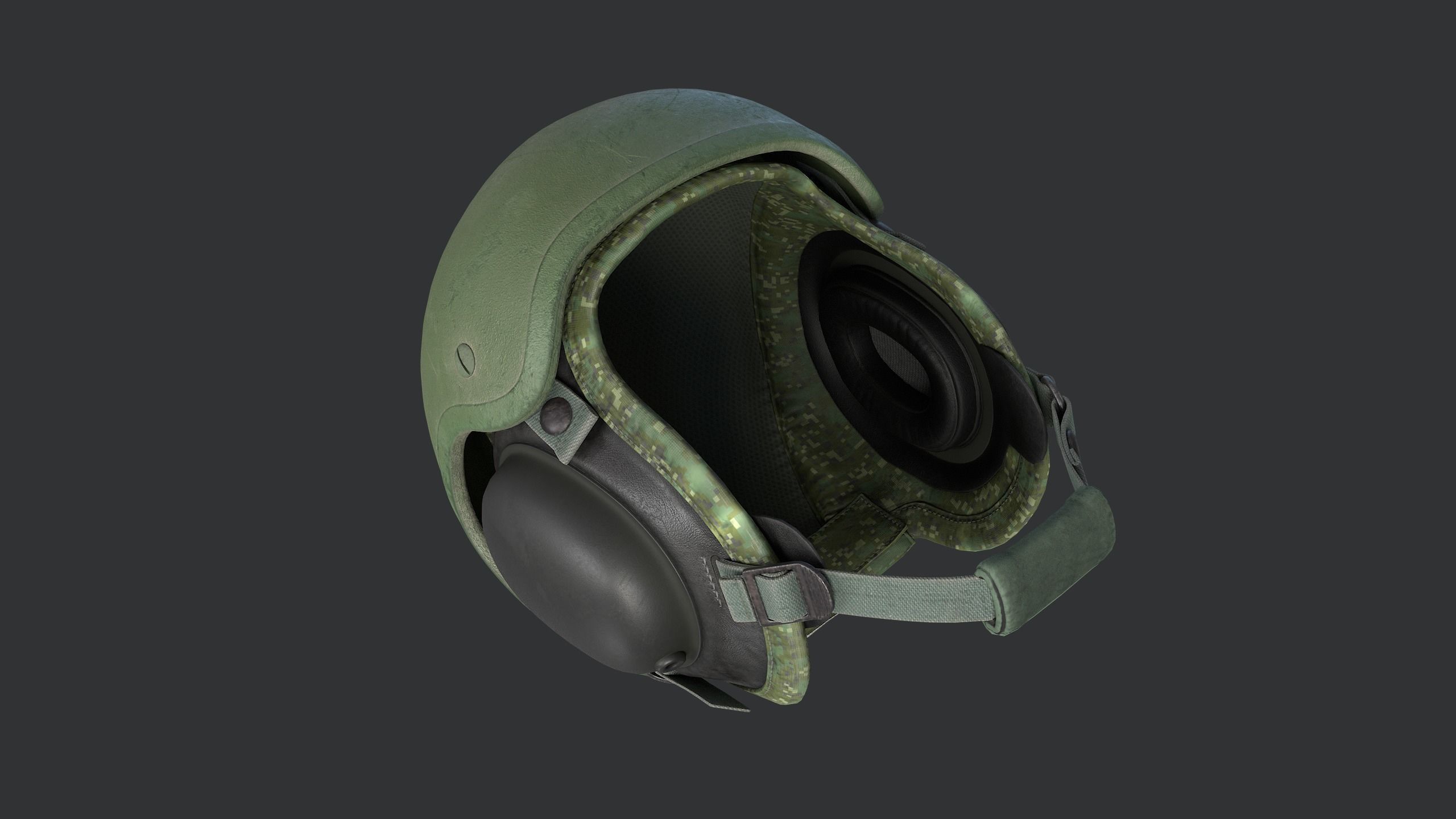 Tankman Helmet 6B48-2 Low-poly 3D model_7