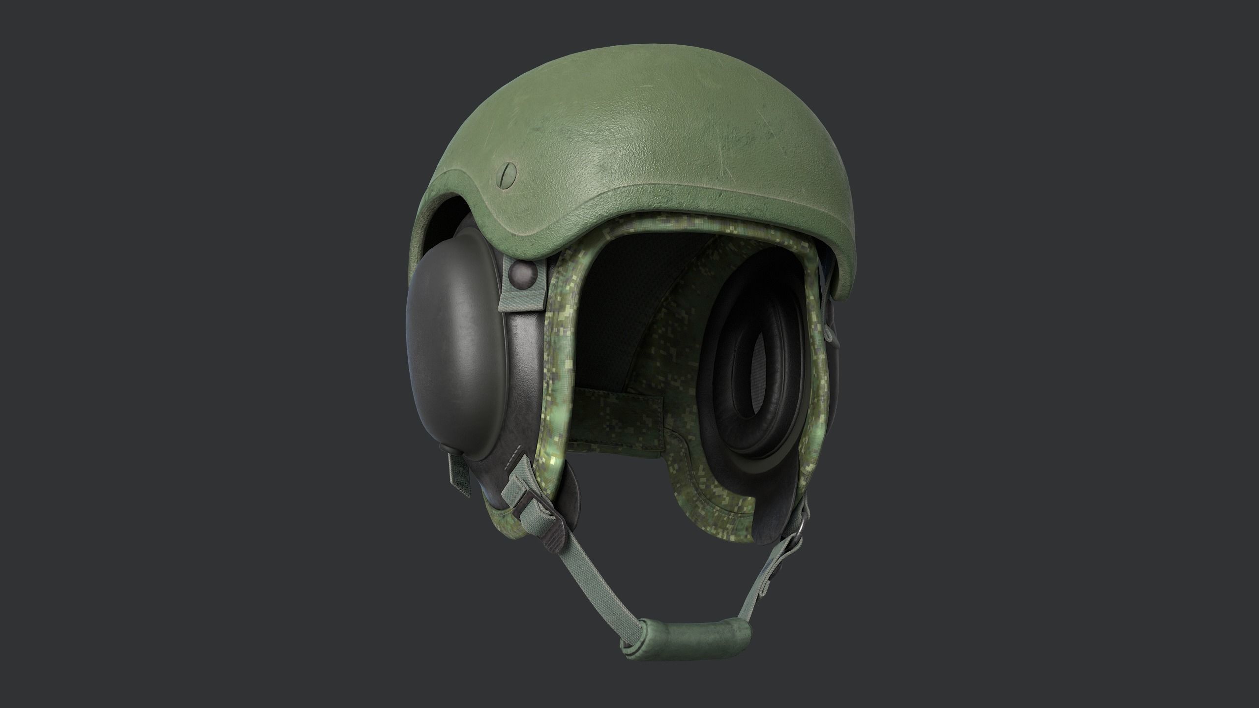 Tankman Helmet 6B48-2 Low-poly 3D model_1