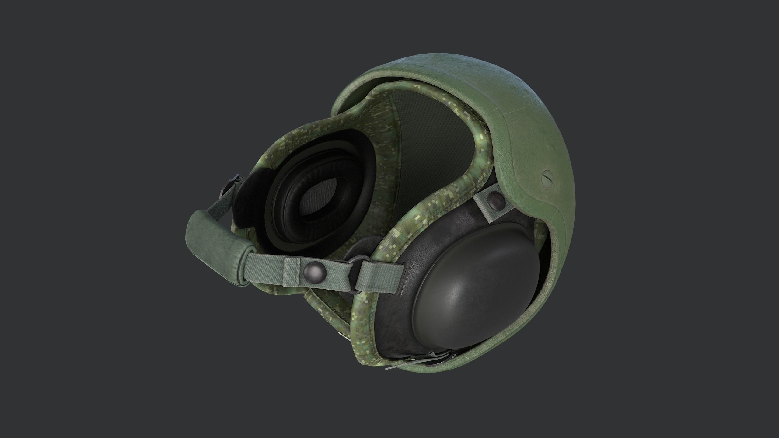 Tankman Helmet 6B48-2 Low-poly 3D model_8