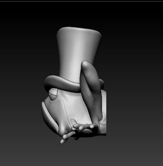 Frog with hat model 3D print model_2