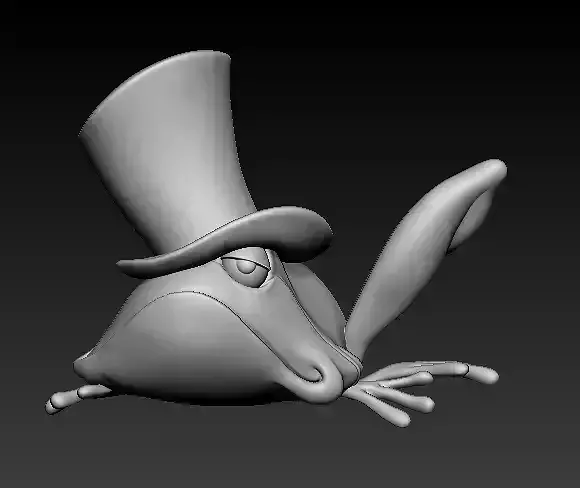 Frog with hat model