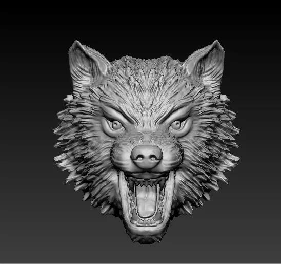 Wolf Face Model 3D print model_0