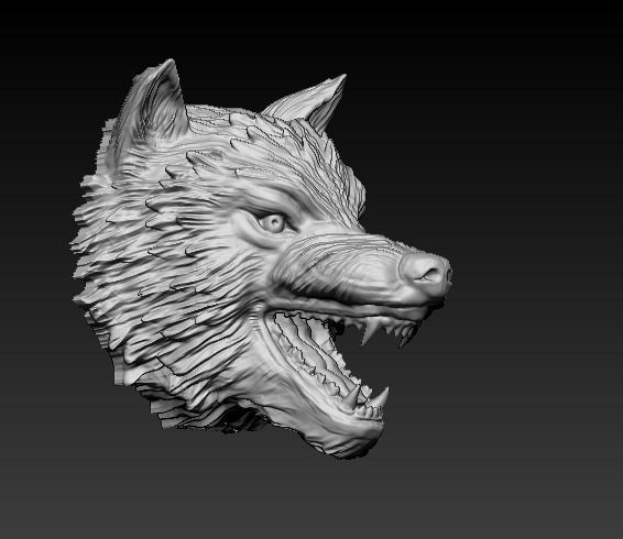 Wolf Face Model 3D print model_3