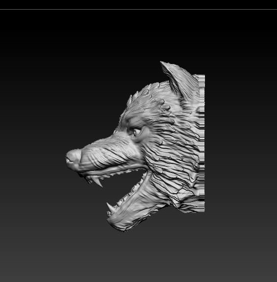 Wolf Face Model 3D print model_1