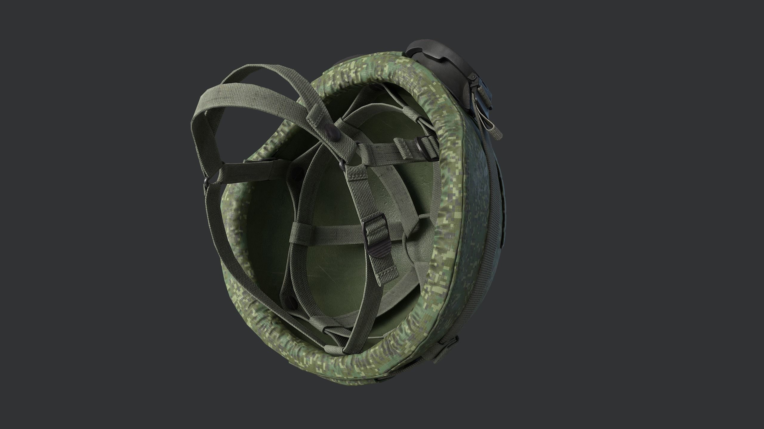 Trooper Helmet 6B47 with Goggles Low-poly 3D model_8