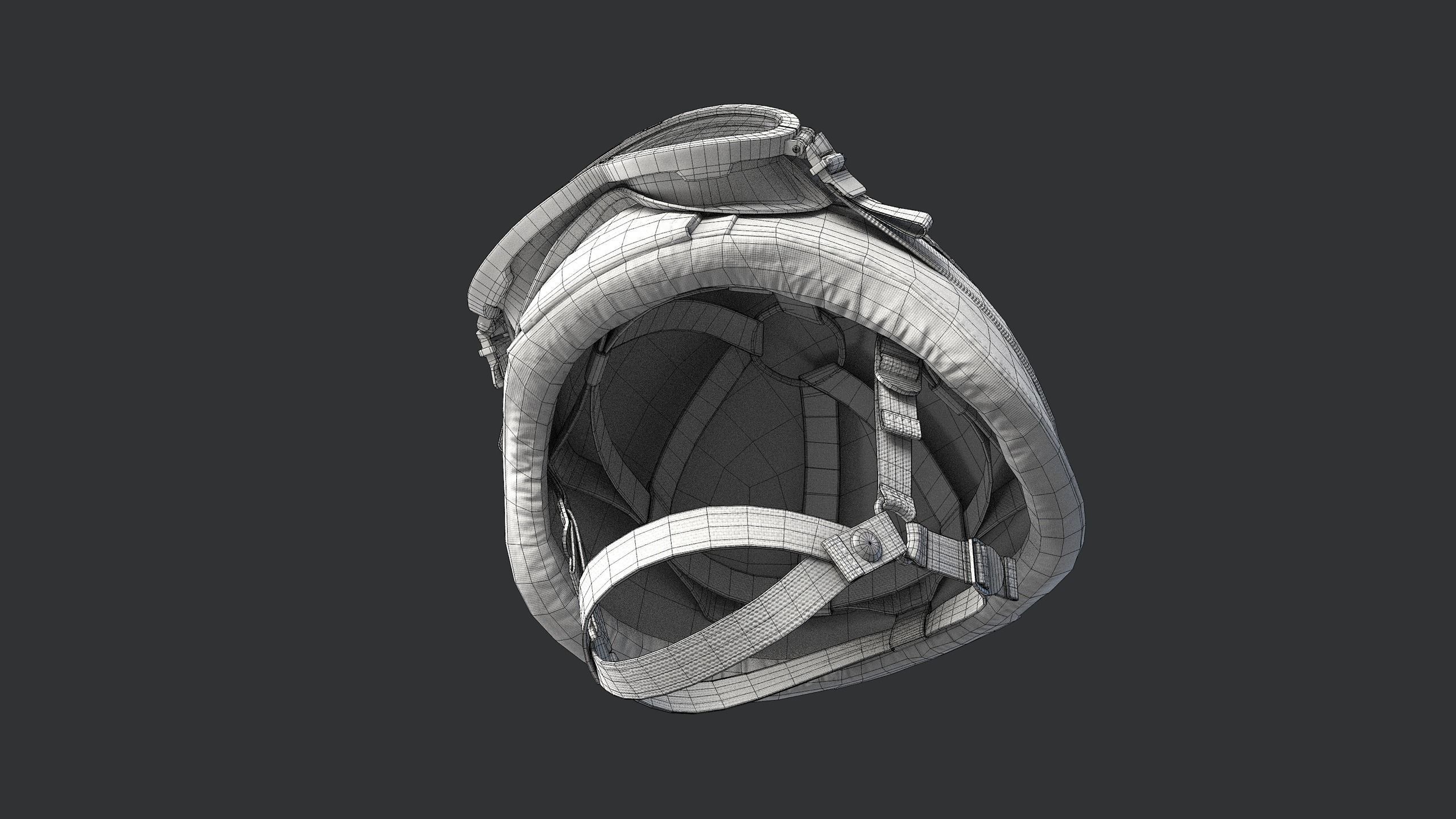 Trooper Helmet 6B47 with Goggles Low-poly 3D model_14