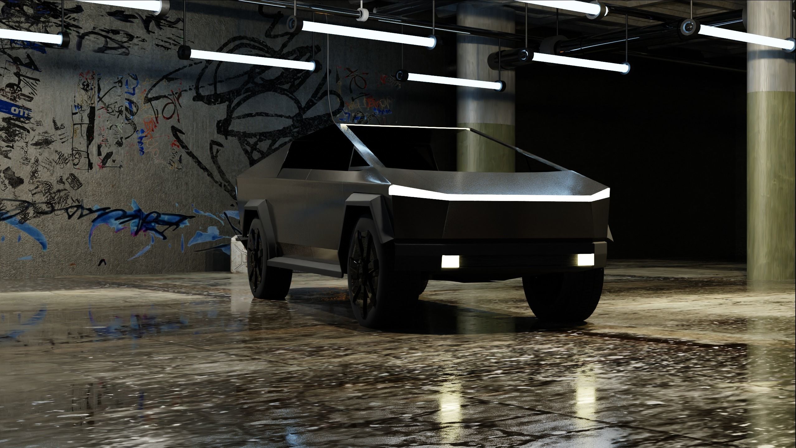 Tesla cybertruck 3D model_1