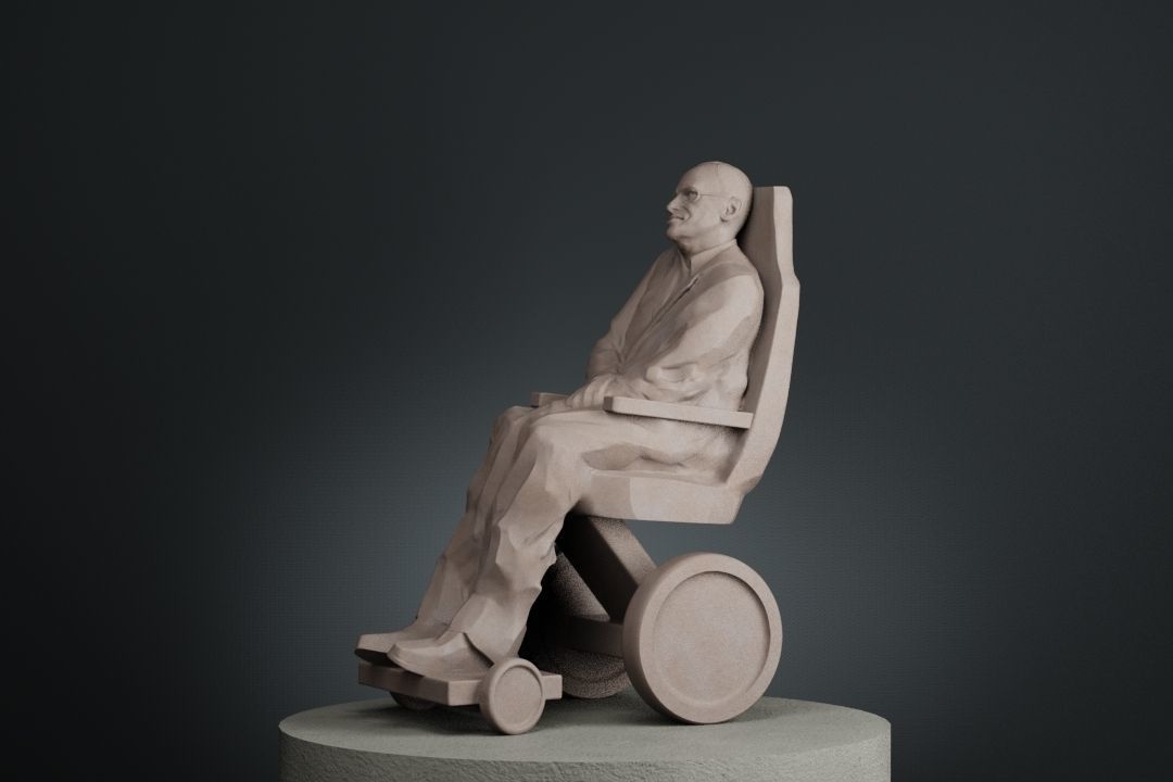 Stephen Hawking 3D print model_4