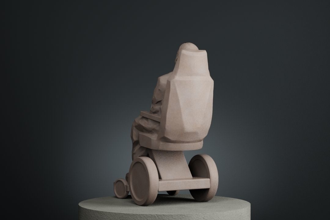 Stephen Hawking 3D print model_7