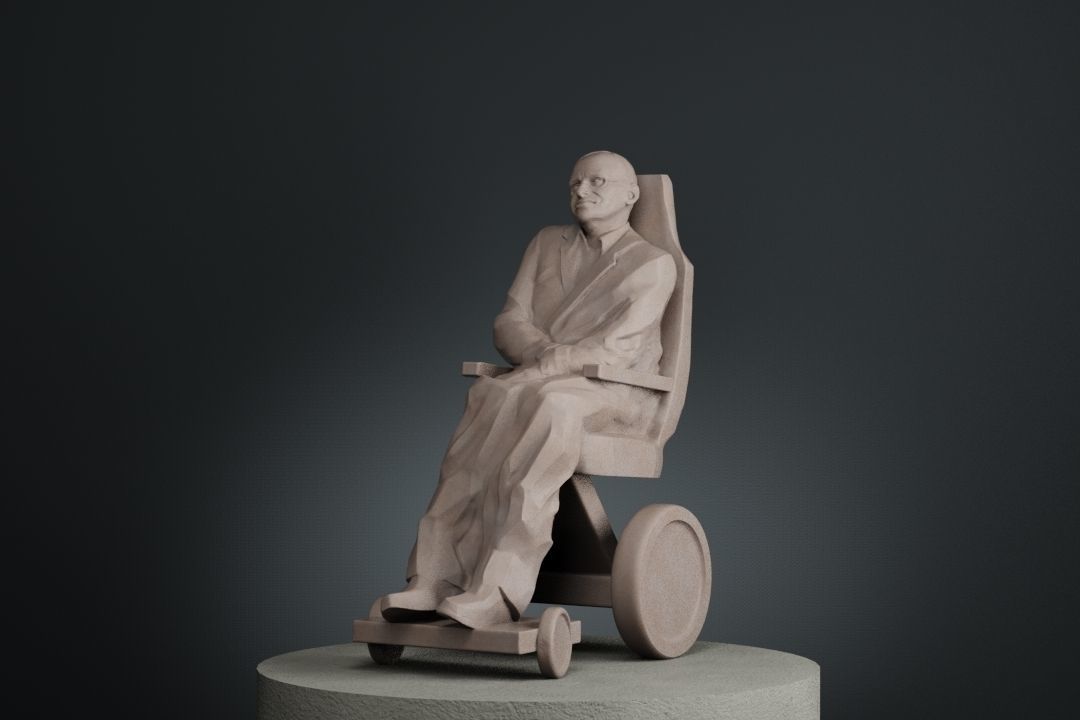 Stephen Hawking 3D print model_3