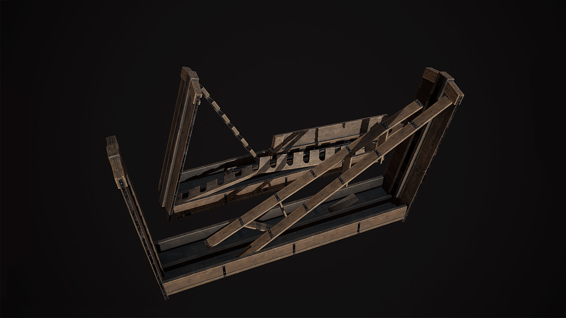 Medieval Weapon - Stands Low-poly 3D model_2