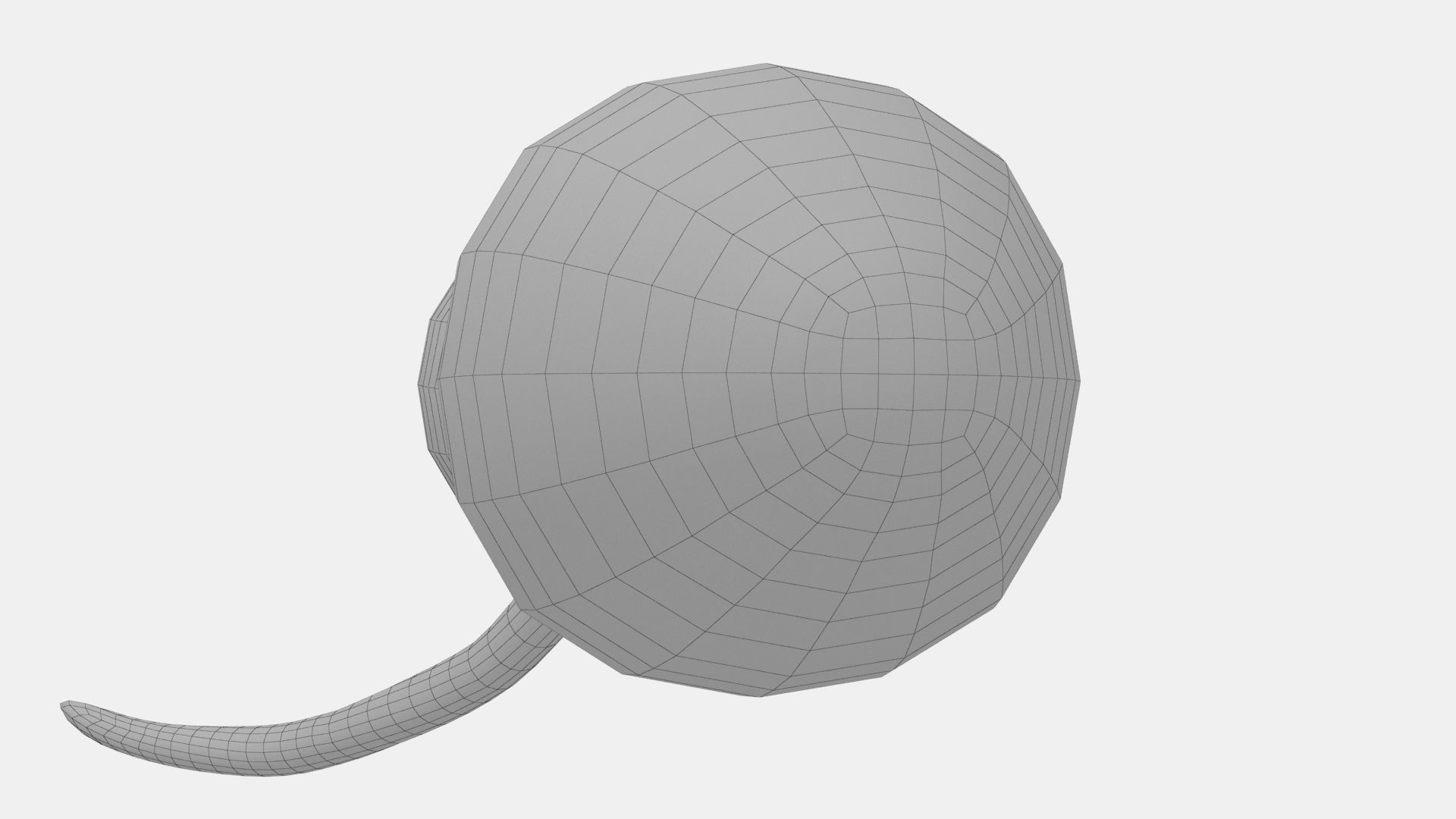 Human Sperm Cell Low-poly 3D model_16
