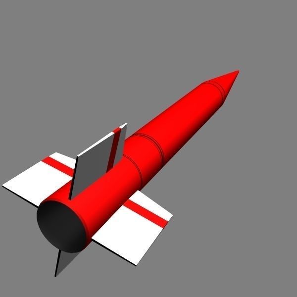 Hatf-IB Ballitic Missile 3D model_2