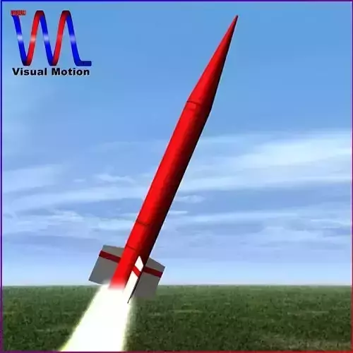Hatf-IB Ballitic Missile 3D model