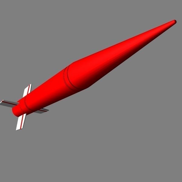 Hatf-IB Ballitic Missile 3D model_1