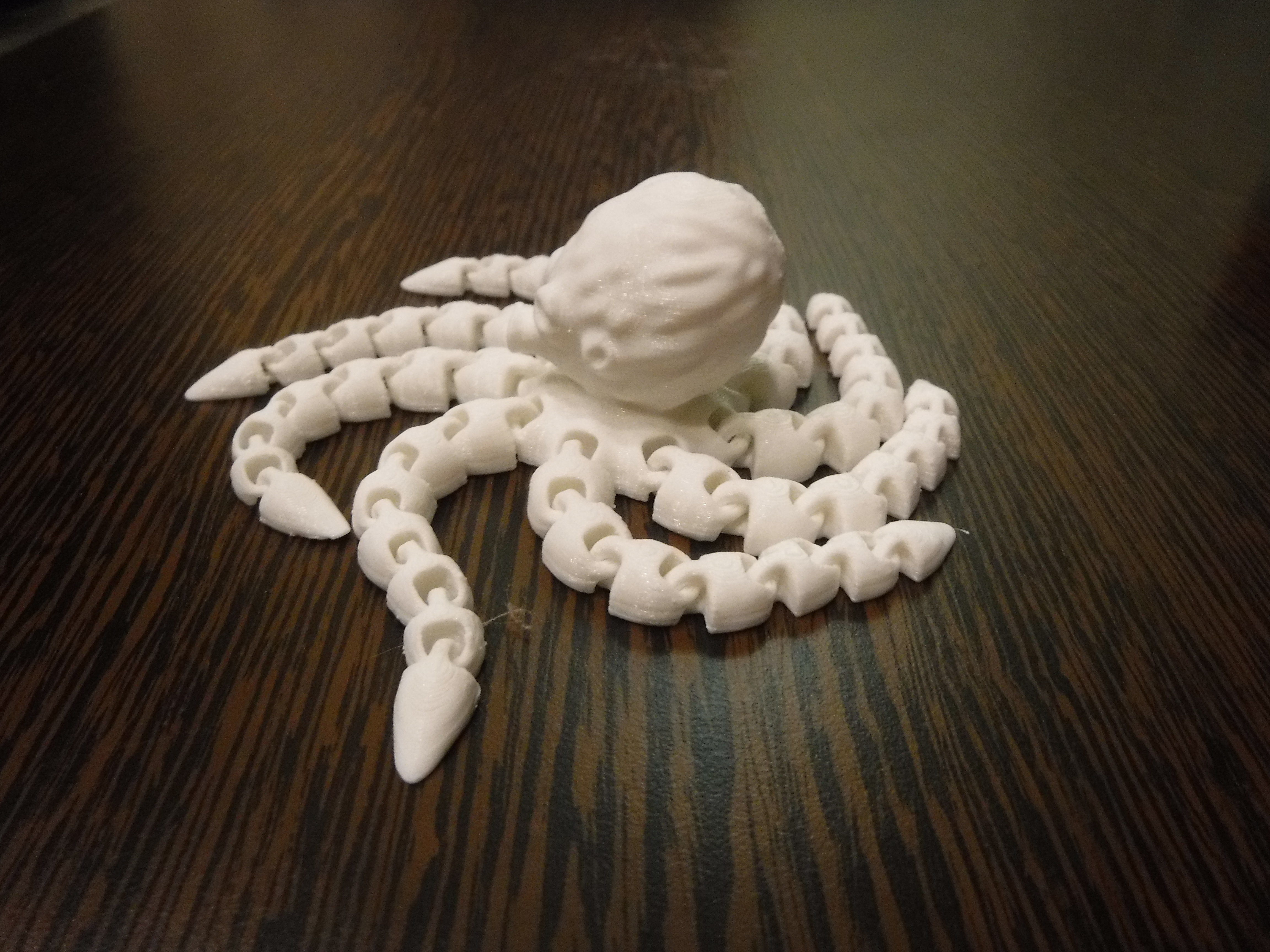 Wrinkly articulated flexi octopus 3D print model_7