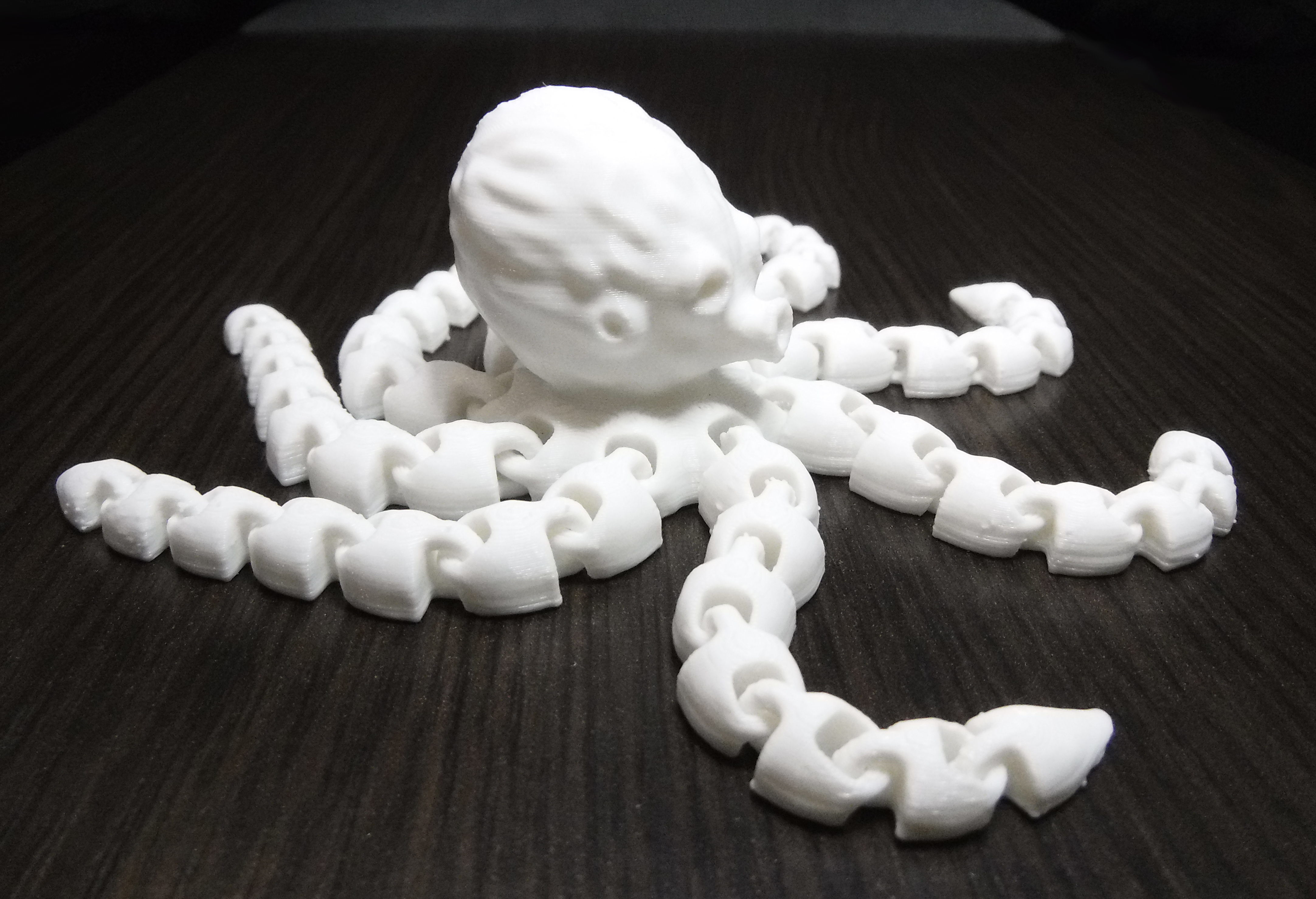 Wrinkly articulated flexi octopus 3D print model_2