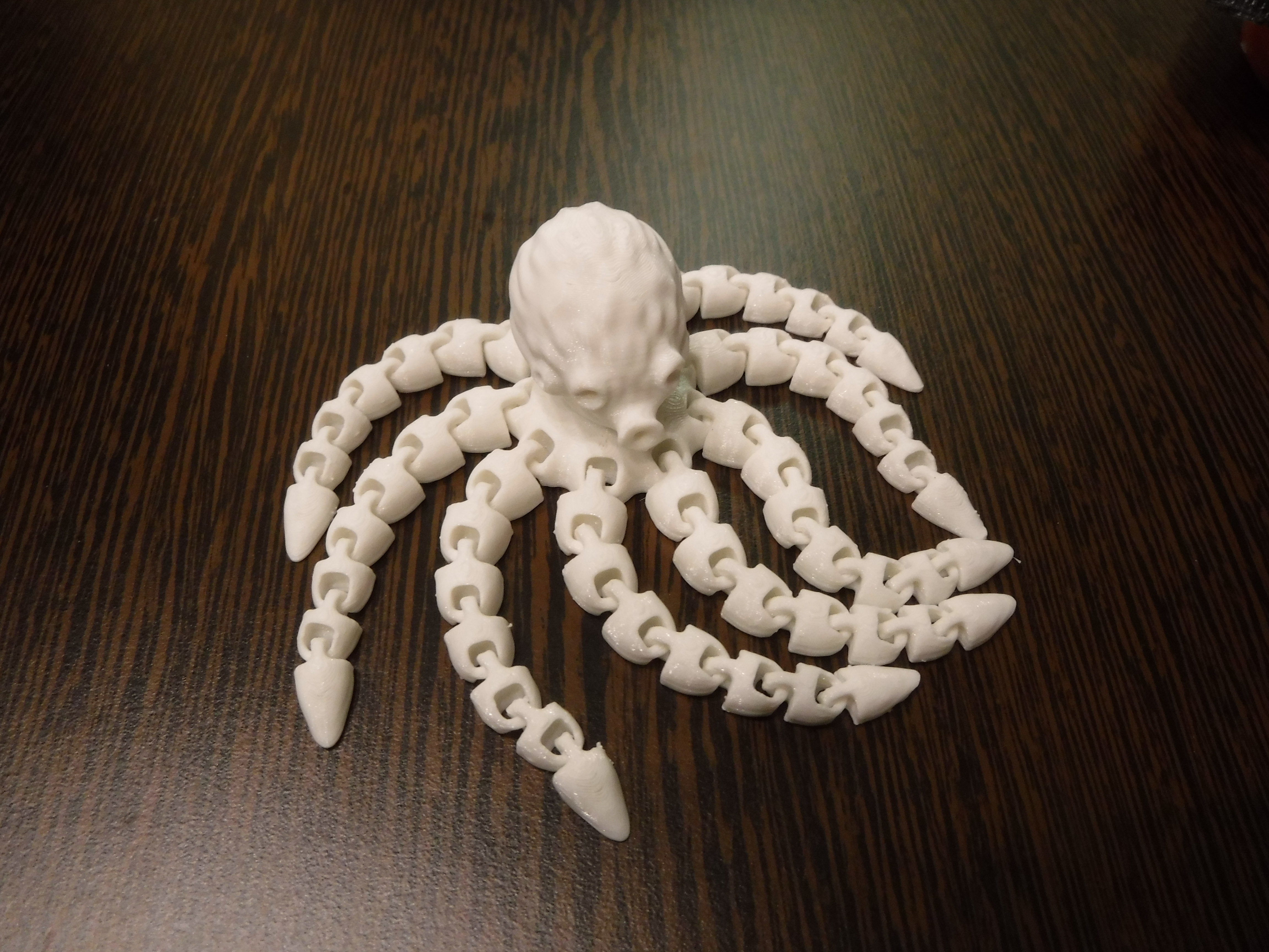 Wrinkly articulated flexi octopus 3D print model_5