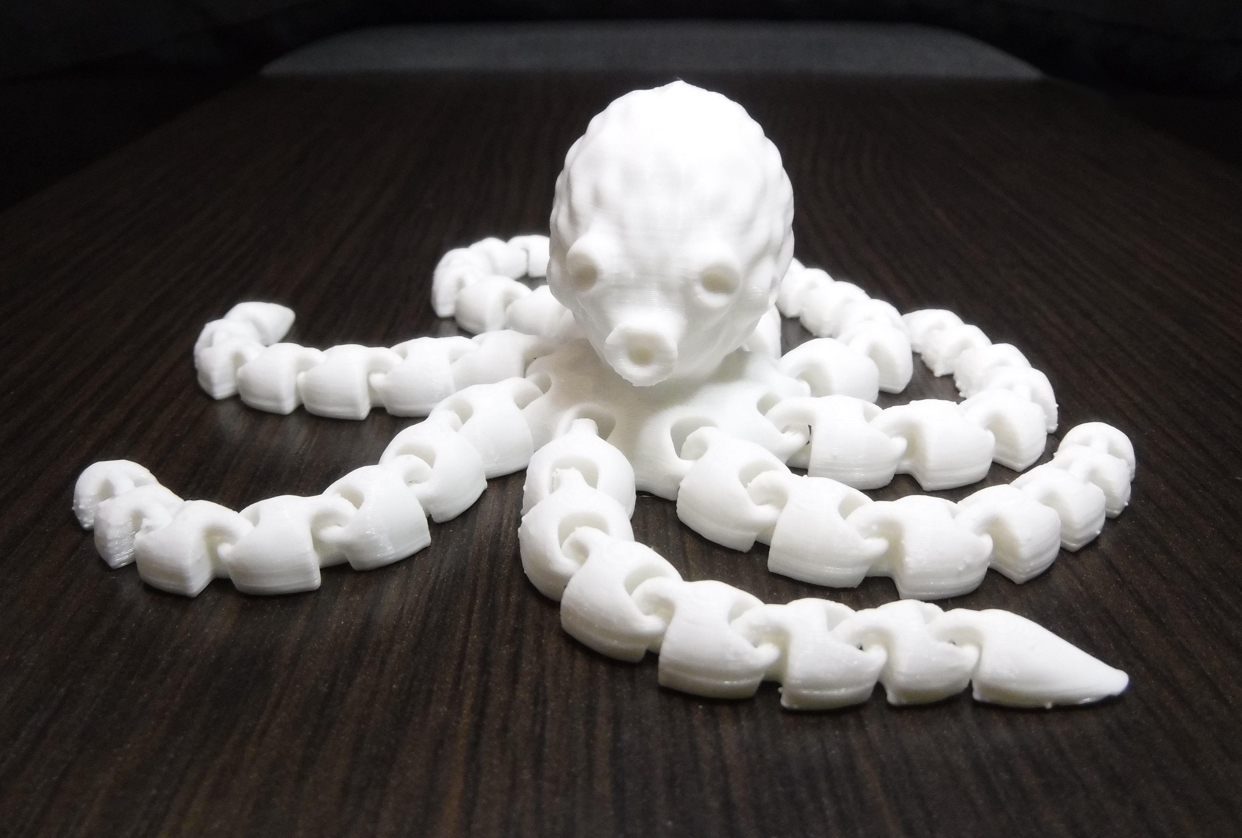 Wrinkly articulated flexi octopus 3D print model_3