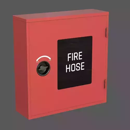 Fire hose reel Low-poly 3D model