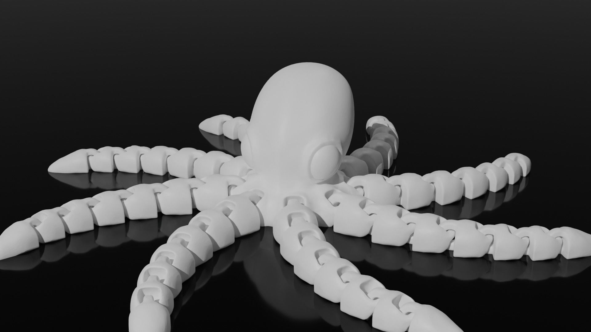 Articulated flexi octopus-peeper with huge eyes 3D print model_8