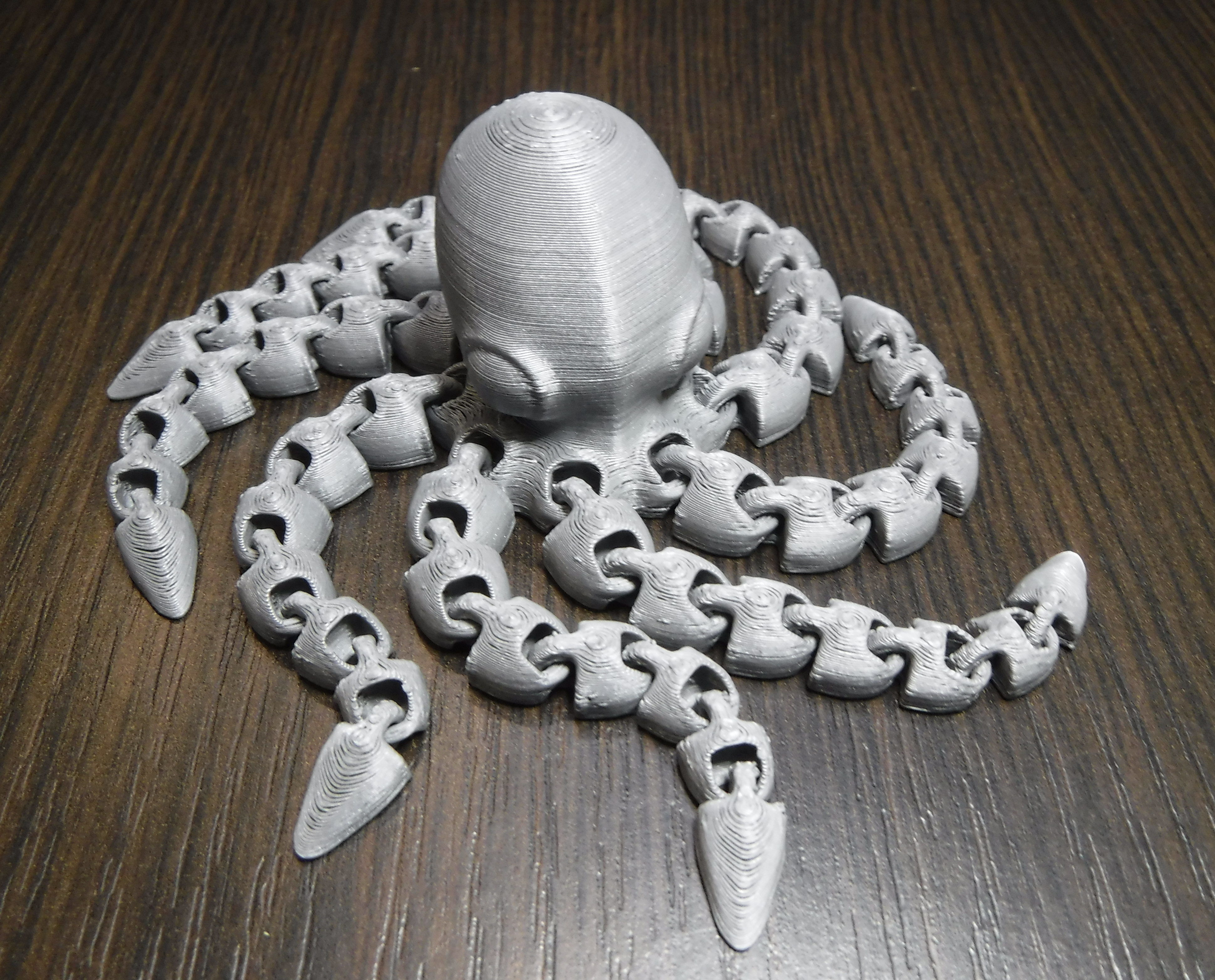 Articulated flexi octopus-peeper with huge eyes 3D print model_3