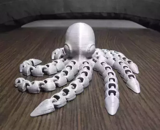 Articulated flexi octopus-peeper with huge eyes 3D print model