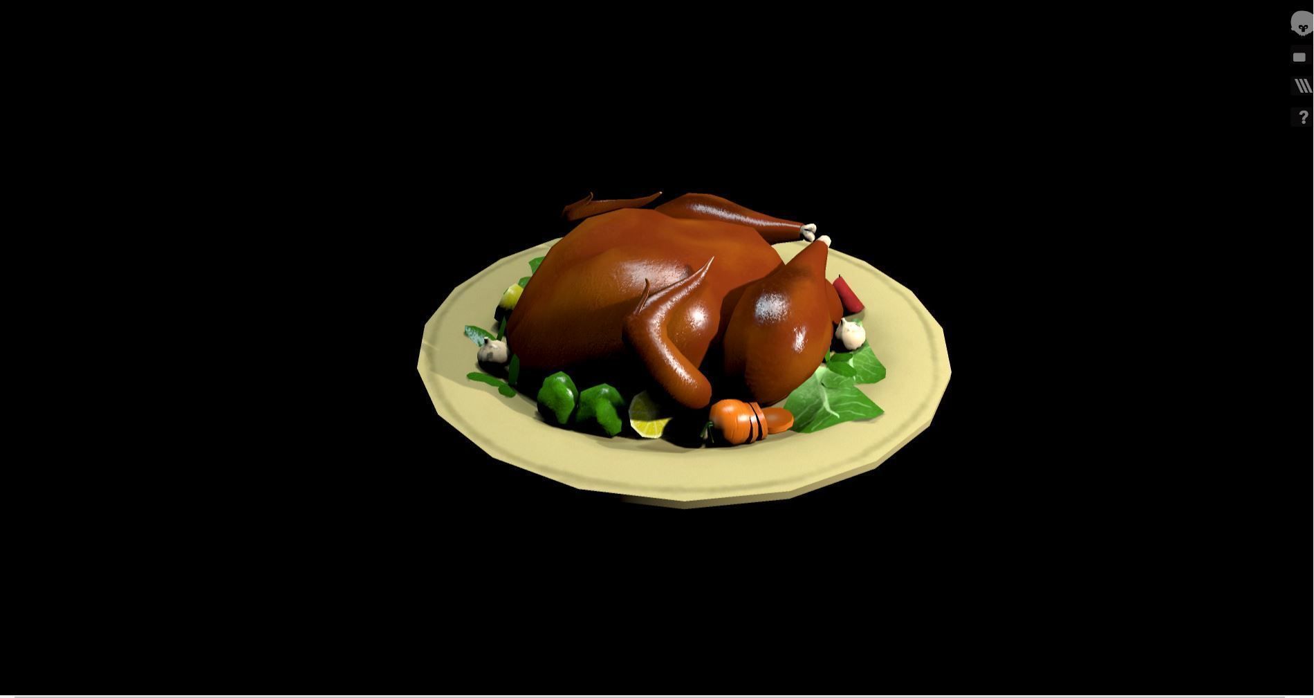 Turkey Low-poly 3D model_12