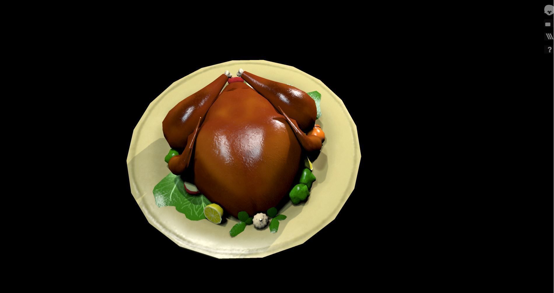 Turkey Low-poly 3D model_13