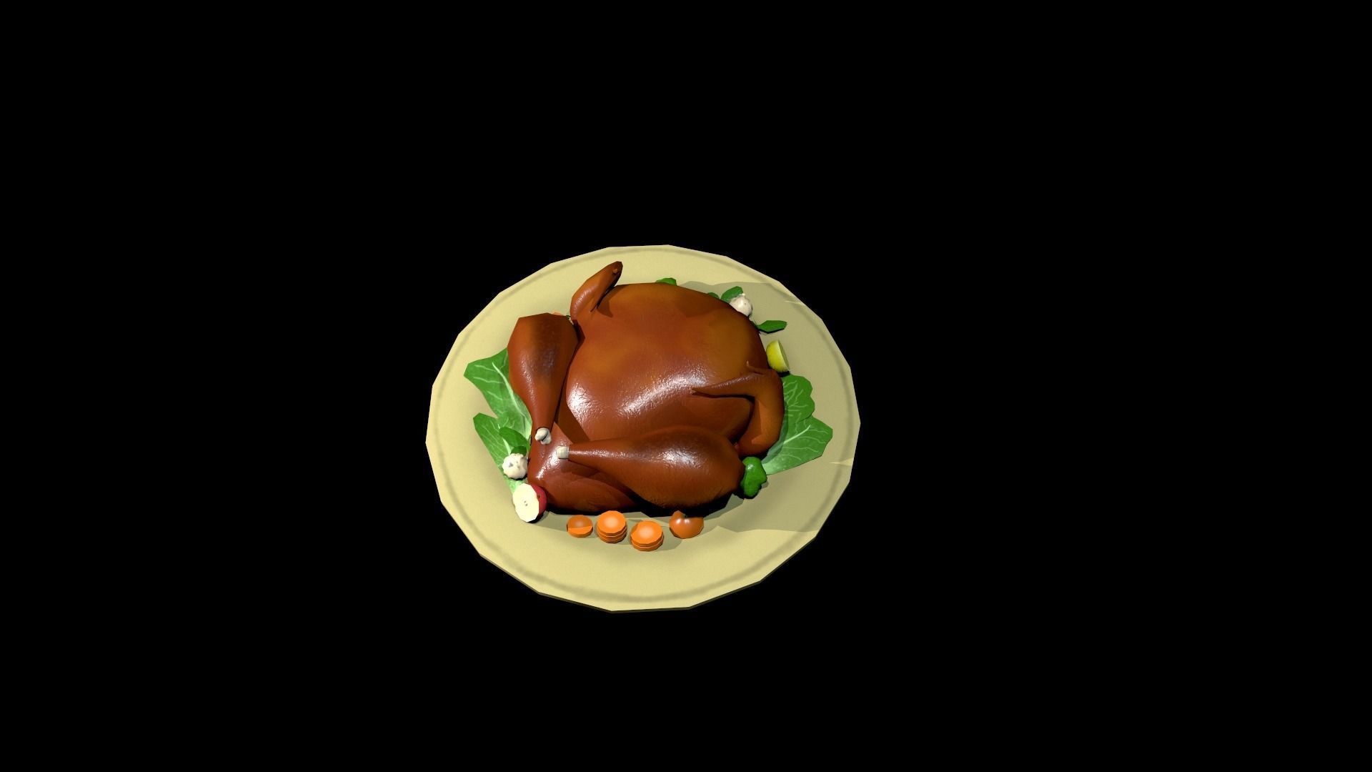 Turkey Low-poly 3D model_2