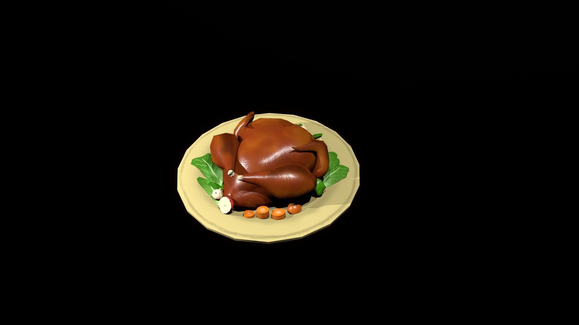 Turkey Low-poly 3D model_3