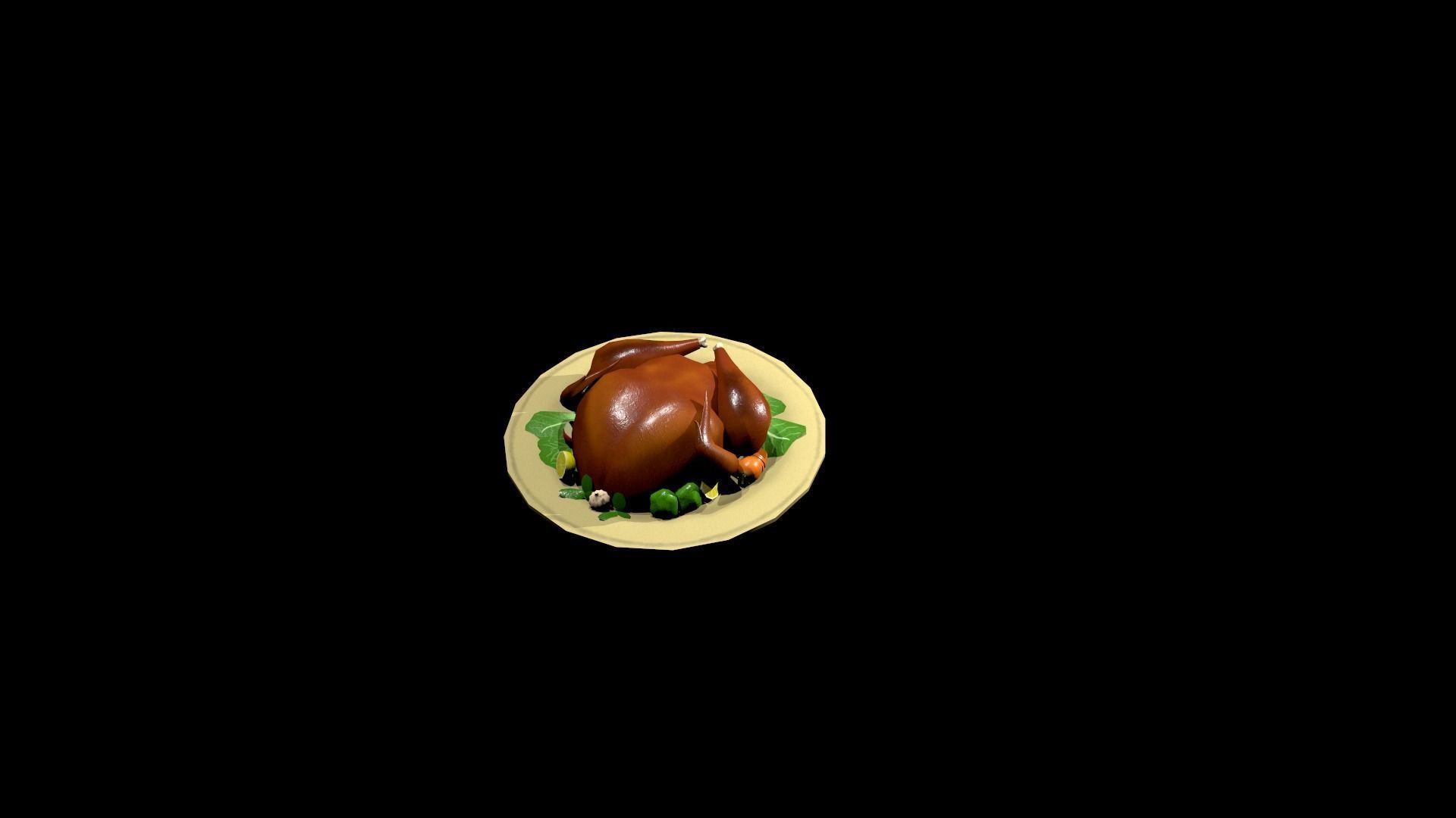 Turkey Low-poly 3D model_7