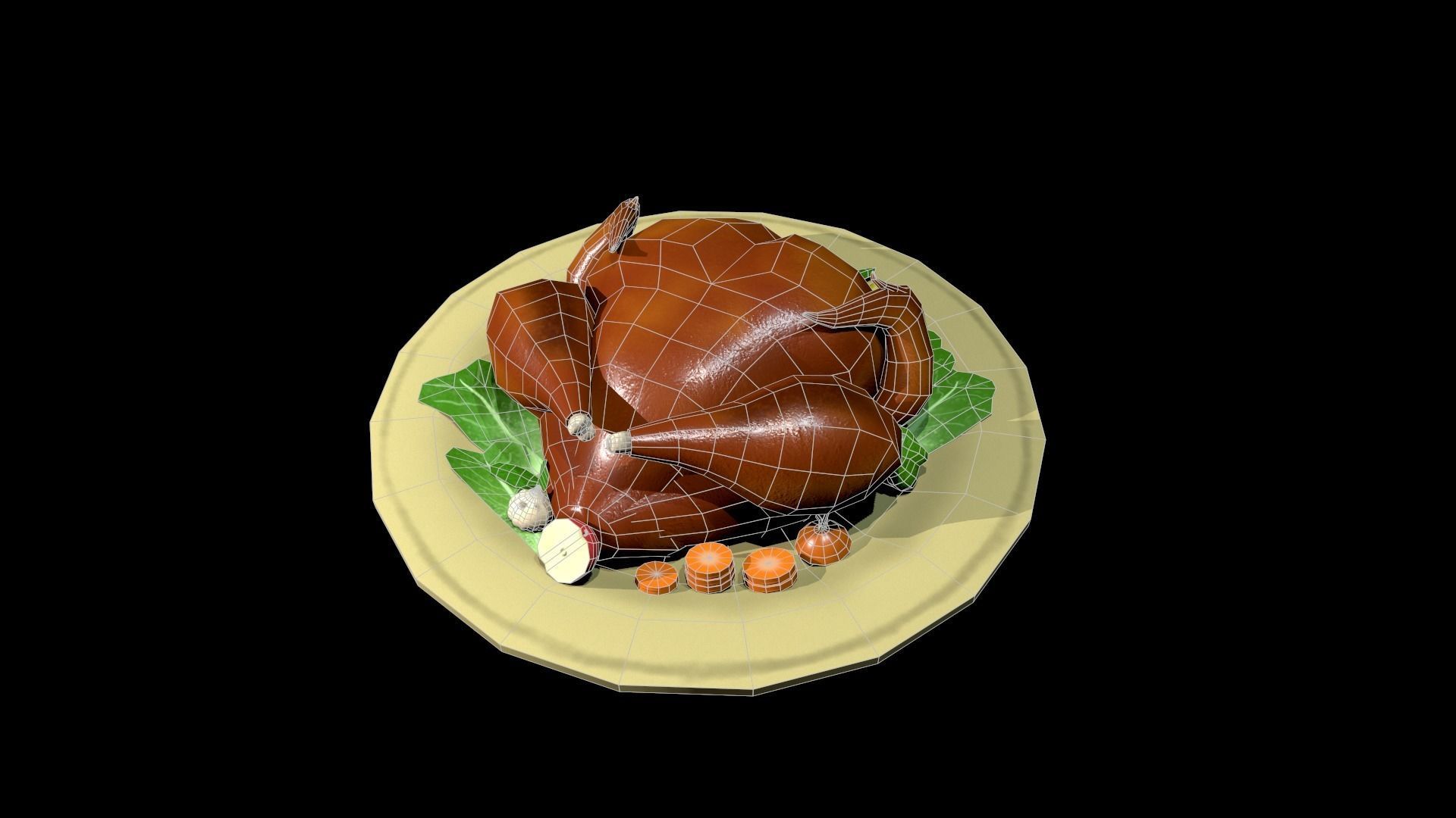 Turkey Low-poly 3D model_11