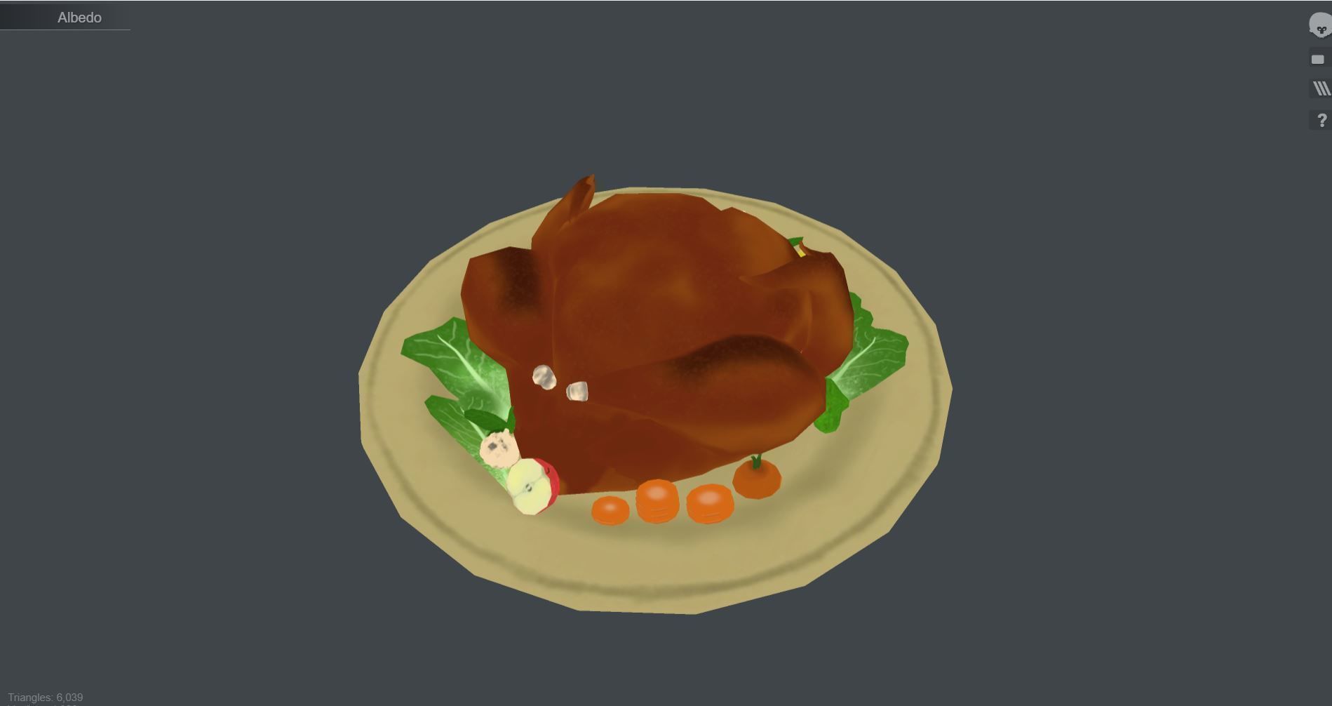 Turkey Low-poly 3D model_16