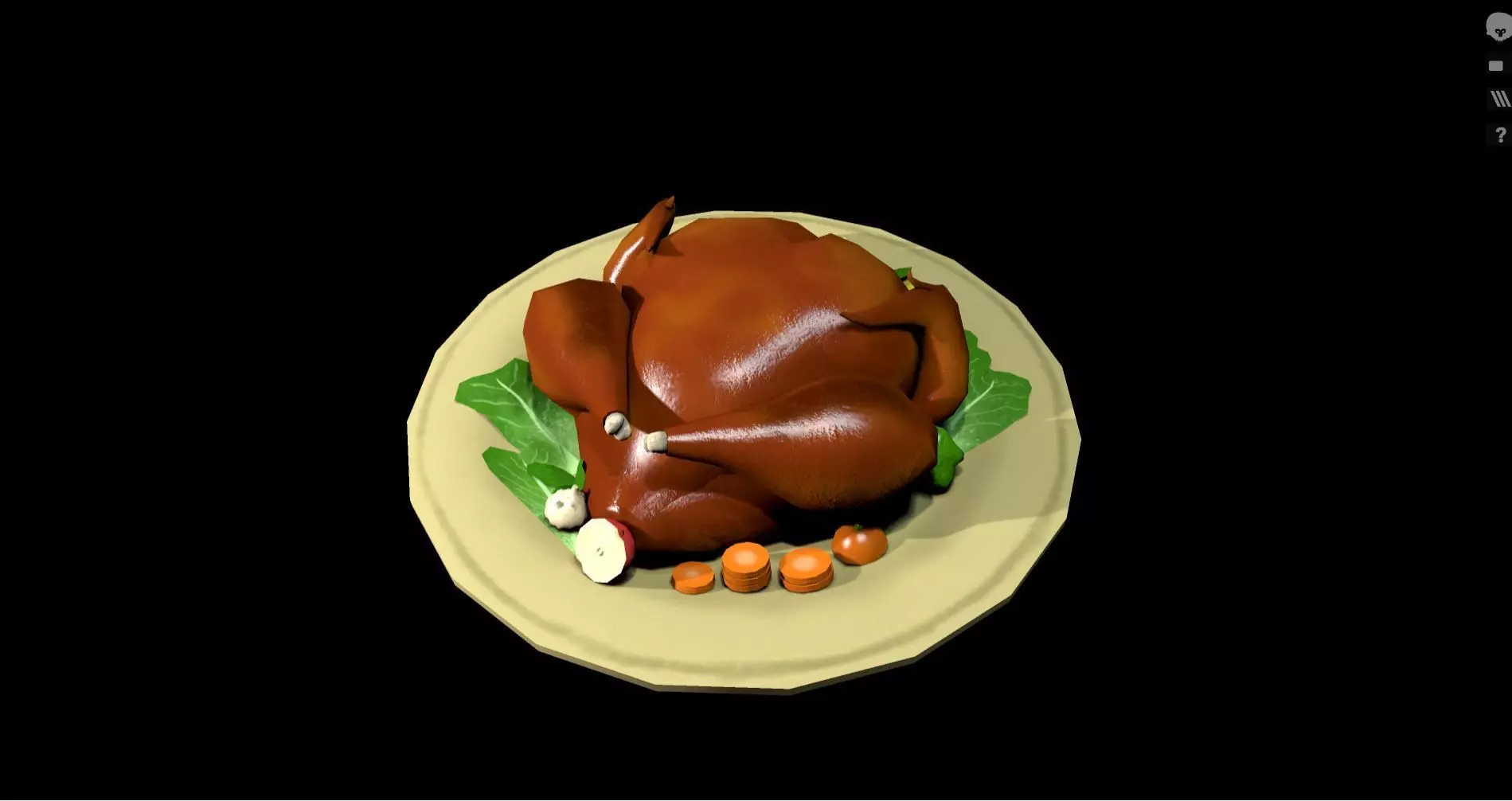 Turkey Low-poly 3D model_0