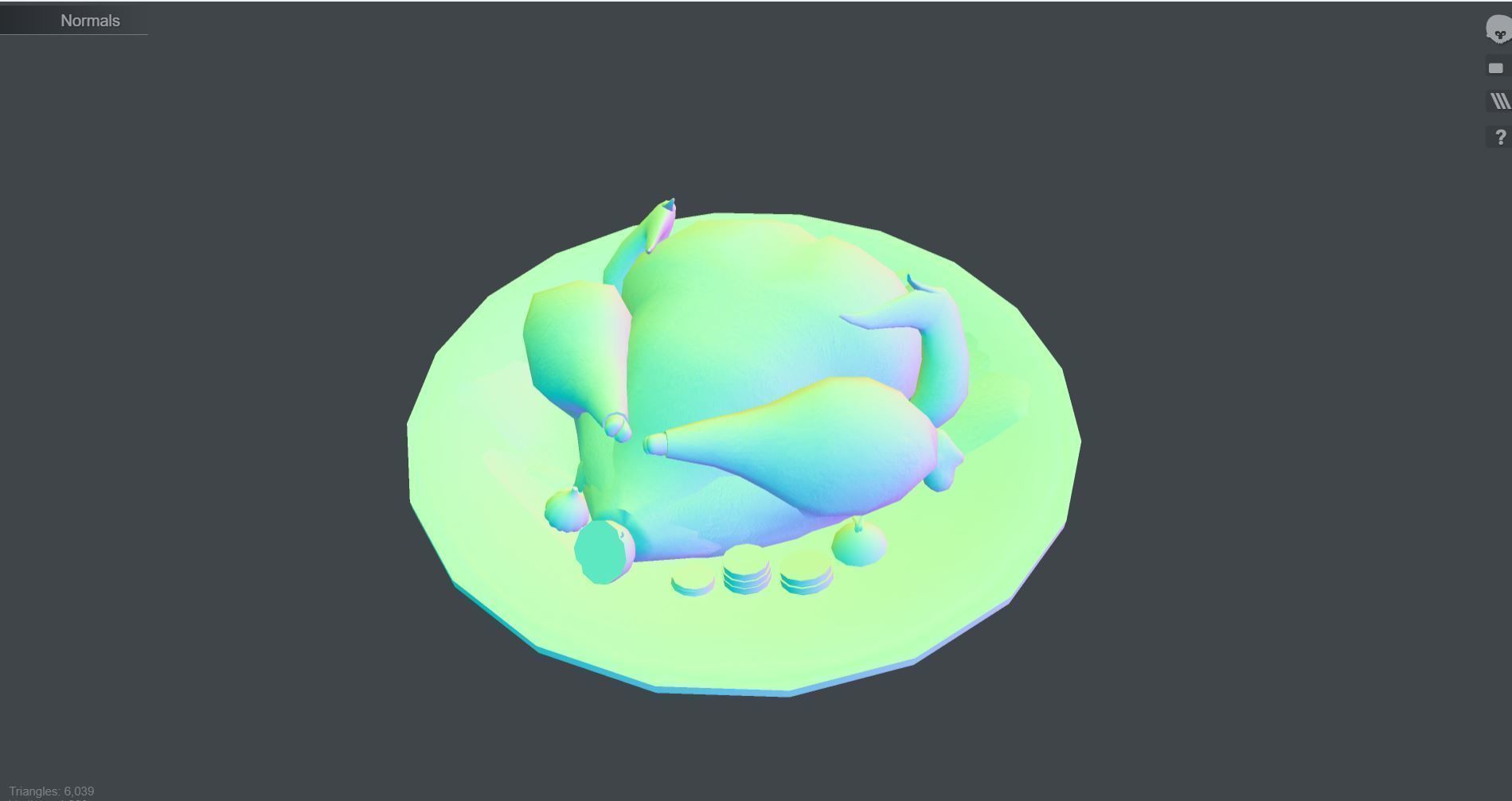 Turkey Low-poly 3D model_17